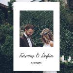 Wedding Photo prop personalized text vertical