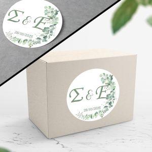 Sticker label for envelope roses watercolor 2