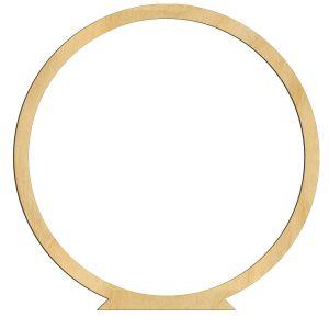 Wooden simple wreath arc with base 2