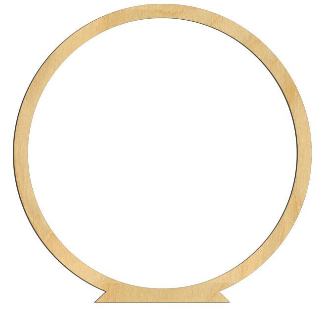 Wooden simple wreath arc with base