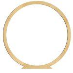 Wooden simple wreath arc with base