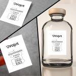 Party Sticker label rectangular Your design