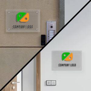 Entrance Sign, transparent plexiglass color print horizontal