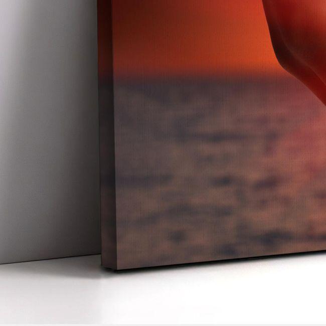 Πίνακας σε καμβά City in blue and red, πανοραμικός