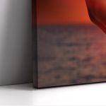 Canvas print City in blue and red, panoramic