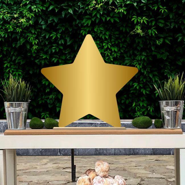 Plexiglass star shape, gold