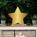 Plexiglass star shape, gold