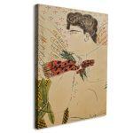 Canvas print Young man with red scarf reart, (original Fasianos)