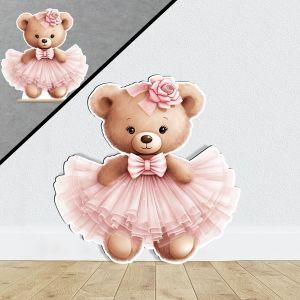 Wooden figure Elephant watercolor girly with flowers