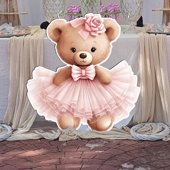 Wooden figure Elephant watercolor girly with flowers