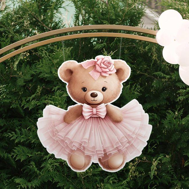 Wooden figure Elephant watercolor girly with flowers