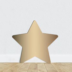 Plexiglass star shape, gold mirror