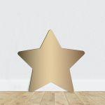 Plexiglass star shape, gold mirror