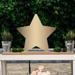 Plexiglass star shape, gold mirror