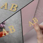 Adhesive initial letters, small size, set of 2