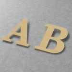 Adhesive initial letters, small size, set of 2