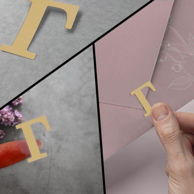 Adhesive initial letters, small size, set of 2