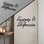 Sticky letters for 2 personalized names or text