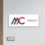 Plexiglass Sign, printed text or logo, wide