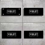 Plexiglass Sign, printed text or logo, wide