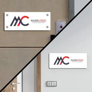 Plexiglass Sign, printed text or logo, wide