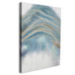 Canvas print Turquoise vs gold lines