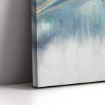 Canvas print Turquoise vs gold lines