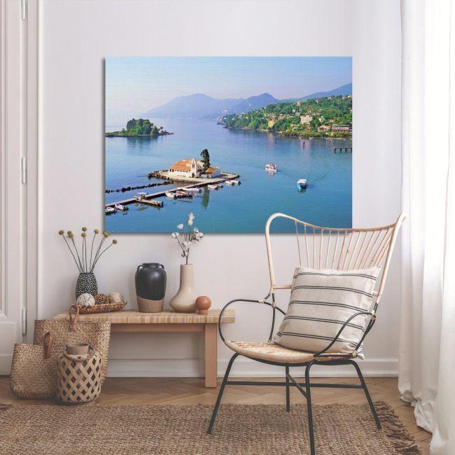Canvas print Church of Vlahernon, Pontikonisi
