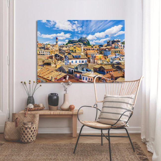 Canvas print city Corfu