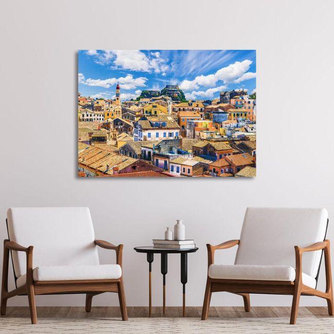 Canvas print city Corfu