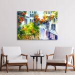 Canvas print, Flowers near the house