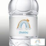 Αυτοκόλλητη ετικέτα, Ουράνιο τόξο με συννεφάκια και κορόνα boy