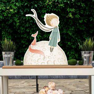 Wooden figure printed Little Prince, Fox, artistic