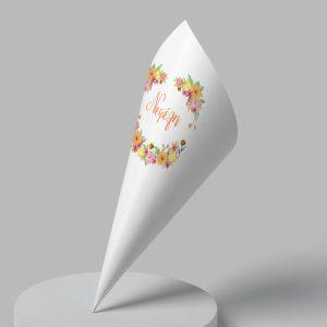 Paper candy cones Spring flowers