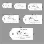 Cardboard Labels,Wedding thank you, horizontal, minimal