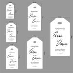 Cardboard Labels,Wedding thank you, vertical, minimal