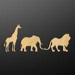 Natural Wood figures, Savannah animals set 1
