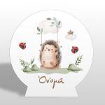 Wooden printed sign, cute Hedgehog