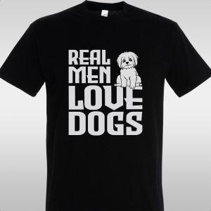 T- Shirt Real men, love dogs 2
