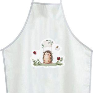 Christening apron printed for godparents All forest animals