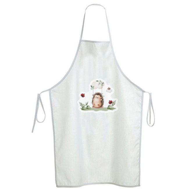 Christening apron printed for godparents All forest animals