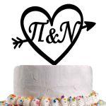 Cake topper Initials in Heart with arrow