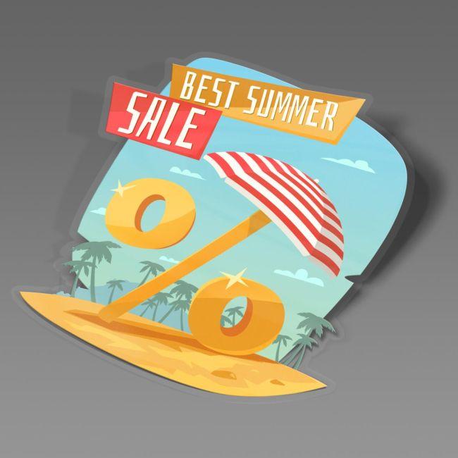 Αυτοκόλλητο εκπτώσεων Summer Sales, art 14