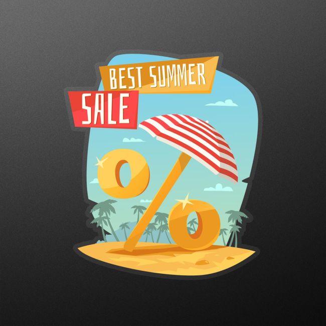 Αυτοκόλλητο εκπτώσεων Summer Sales, art 14