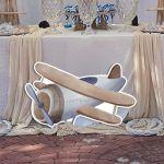 Wooden figure printed, watercolor Airplane