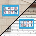 Plexiglass acrylic sign, pool rules 1