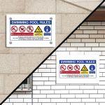 Plexiglass acrylic sign, pool rules 2