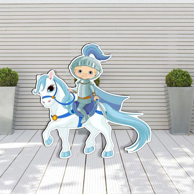 Wooden figure Knight ridding horse