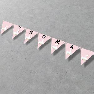 Paper party flags personalized