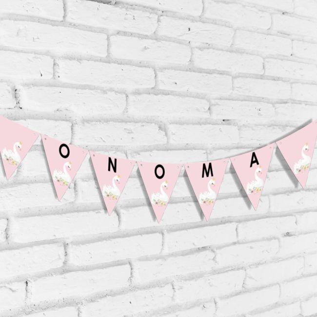 Paper party flags personalized